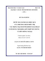 bước đầu đánh giá hiệu quả của phương pháp điều trị tắc động mạch dưới khoeo giai đoạn cuối bằng nội khoa kết hợp máy rung và đèn hồng ngoại 