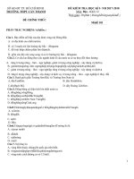 ĐỀ KIỂM TRA HỌC KÌ I - NH 2017-2018 Môn Địa Lý 12