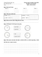 BÀI ÔN TẬP TOÁN TIẾNG VIỆT LỚP 3 NGÀY 24.4.2020