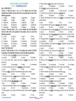 Bài tập Tiếng Anh Lớp 10 thí điểm - Unit 6: Gender equality