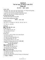 Giáo án các môn học lớp 1 - Tuần dạy 24 năm học 2012