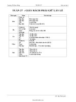 Giáo án các môn học lớp 1 - Tuần dạy 27 - Trường TH Kim Đồng