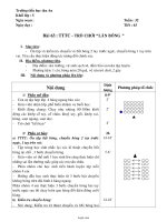Giáo án Thể dục 5 - Bài 63: Tttc - Trò chơi “lăn bóng”