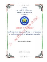 Luận văn kinh tế HOÀN THIỆN HOẠT ĐỘNG PHÂN PHỐI SỮA VINAMILK CỦA CÔNG TY TNHH MỘT THÀNH VIÊN GIA NGÂN