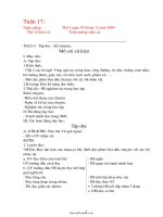 Bài soạn các môn lớp 3 - Tuần 17