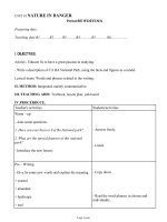 Bài soạn môn học Tiếng Anh 11 - Unit 10: Nature in danger - Period 64: Writing