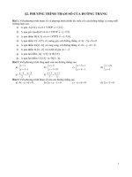 PHƯƠNG TRÌNH THAM SỐ CỦA ĐƯỜNG THẲNG