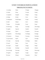 Tiếng Anh 11 - Unit 7: World population pronunciation