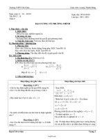 Giáo án Đại số 10 cơ bản tiết 18: Đại cương về phương trình (tiết 1)