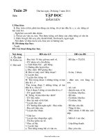Giáo án dạy học khối 1 - Tuần 29 năm học 2011