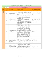 Chuẩn kiến thức kĩ năng các môn học Lớp 4 - Tuần 10