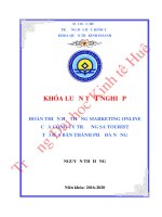 Luận văn kinh tế Hoàn thiện hệ thống Marketing Online tại công ty Trường Sa Tourist tại thành phố Đà Nẵng