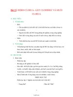 Giáo án Hóa học 10 - Bài 23: Hidro clorua- Axit clohiđric và muối clorua