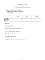 Giáo Án Sinh Hoạt Lớp Từ Tuần 1 Đến Tuần 35