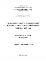 Tác động của kinh tế thị trường đến đạo đức người sản xuất, kinh doanh việt nam hiện nay tt 