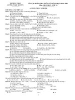 ĐỀ CƯƠNG ÔN TẬP GIỮA HỌC KỲ I - CÁC MÔN KHỐI 11 - NĂM HỌC 2020 - 2021