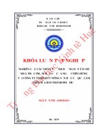 Luận văn kinh tế Nghiên cứu các nhân tố ảnh hưởng đến ý định mua thực phẩm hữu cơ của NTD tại Công ty TNHH MTV
