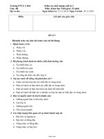 Kiểm tra chất lượng cuối kì 1 Môn: Khoa học 4 - Đề 1