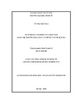 Xuất khẩu lao động của việt nam sang thị trường đài loan và những vấn đề đặt ra 