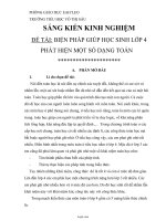 Sáng kiến kinh nghiệm Biện pháp giúp học sinh Lớp 4 phát hiện một số dạng Toán