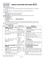 Giáo án môn Ngữ văn khối 11 - Phong cách ngôn ngữ nghệ thuật