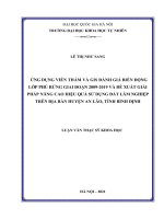 Ứng dụng viễn thám và gis đánh giá biến động lớp phủ rừng giai đoạn 2009 2019 và đề xuất giải pháp nâng cao hiệu quả sử dụng đất lâm nghiệp trên địa bàn huyện an lão, tỉnh bình định 