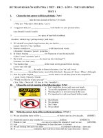 Bài ôn tập môn tiếng anh khối lớp 6, 7, 8, 9