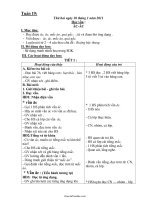 Kế hoạch bài dạy lớp 1 - Tuần học 19