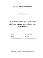 Giải pháp tăng cường quản lý nhà nước về đất đai trên địa bàn huyện gia viễn, tỉnh ninh bình   