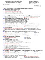 Kiểm tra 45 phút học kỳ 2 môn Công nghệ 11 (Mã đề gốc) - Trường THPT Trần Quang Diệu