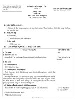 Kế hoạch giảng dạy lớp 1 - Tuần 17 môn Toán - Bài: Thực hành đo độ dài