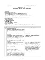 Giáo án Tự nhiên và xã hội Lớp 3 - Tiết 1: Hoạt động thở và cơ quan hô hấp - Năm học 2005-2006