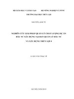 Nghiên cứu giải pháp quản lý chất lượng các dự án đầu tư xây dựng tại ban quản lý đầu tư và xây dựng thủy lợi 4 