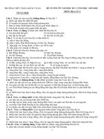 Đề cương ôn tập học kỳ 1 môn Địa lí lớp 11 năm học 2019 - 2020.