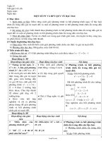 Giáo án môn Đại số 10 nâng cao tiết 65, 66: Một số phương trình và bất phương trình quy về bậc hai