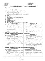 Giáo án giảng dạy môn Vật lý 11 - Tiết 6: Bài tập về lực culông và điện trường