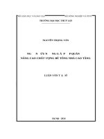 (Luận văn thạc sĩ file word) Nghiên cứu những giải pháp quản lý nâng cao chất lượng bê tông nhà cao tầng