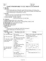 Giáo án Đại số và giải tích 11 - Chủ đề: Tính đơn điệu và cực trị của của hàm số