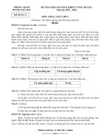 Đề thi chọn HS năng khiếu vòng huyện môn Tiếng Việt lớp 5, năm học 2013 - 2014