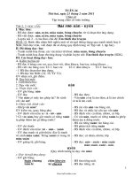 Giáo án môn học lớp 1 - Tuần dạy 24 năm 2011
