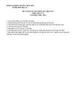 ĐỀ CƯƠNG VÀ MA TRẬN CÁC MÔN NĂM HỌC 2020-2021