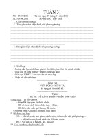 Bài soạn các môn học lớp 1 - Tuần 31 năm học 2011