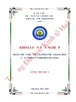 Luận văn kinh tế Hoàn thiện hoạt động phân phối hàng hóa của Công ty TNHH Hoàng Long