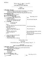 Giáo án tuần 11- GVCN: Trần Thị Phương Thúy lớp 1B. năm học 2017-2018