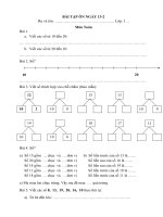 ĐỀ ÔN TẬP TOÁN LỚP 1 SỐ 3