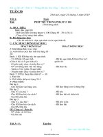 Bài soạn các môn học khối lớp 1 - Tuần 30