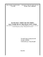 DANH MỤC THIẾT BỊ TỐI THIỂUDẠY NGHỀ QUẢN TRỊ MẠNG MÁY TÍNH