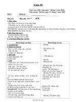 Giáo án các môn học lớp 1 - Tuần dạy 20 (buổi sáng)