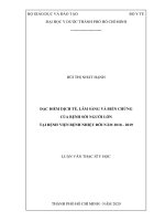 đặc điểm dịch tễ, lâm sàng và biến chứng của bệnh sởi ngƣời lớn tại bệnh viện bệnh nhiệt đới năm 2018   2019 