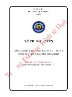 Luận văn kinh tế Nâng cao hiệu quả công tác tiền lương tại Công ty Cổ Phần Bao Bì Đại Hoàng Hà